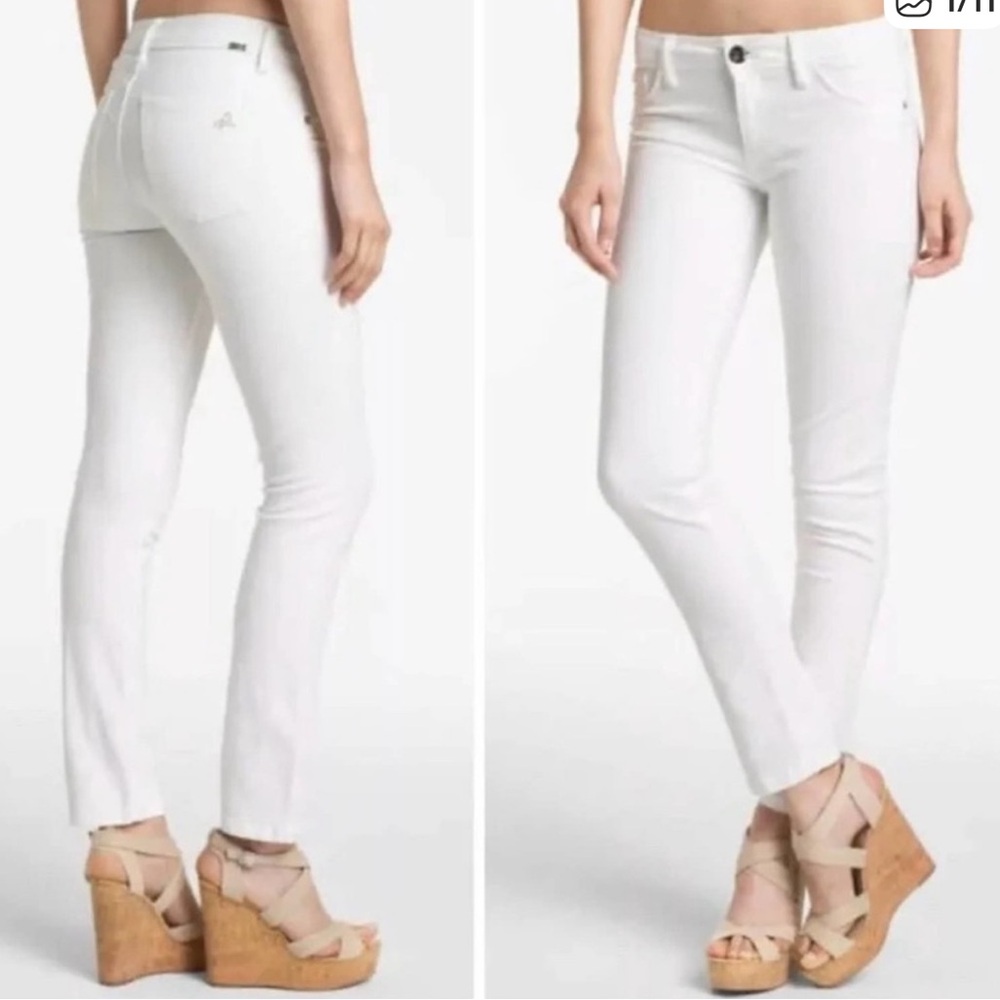 NWT DL1961 White Stretch Cotton ANGEL Mid Rise Skinny Ankle Jeans Size 26